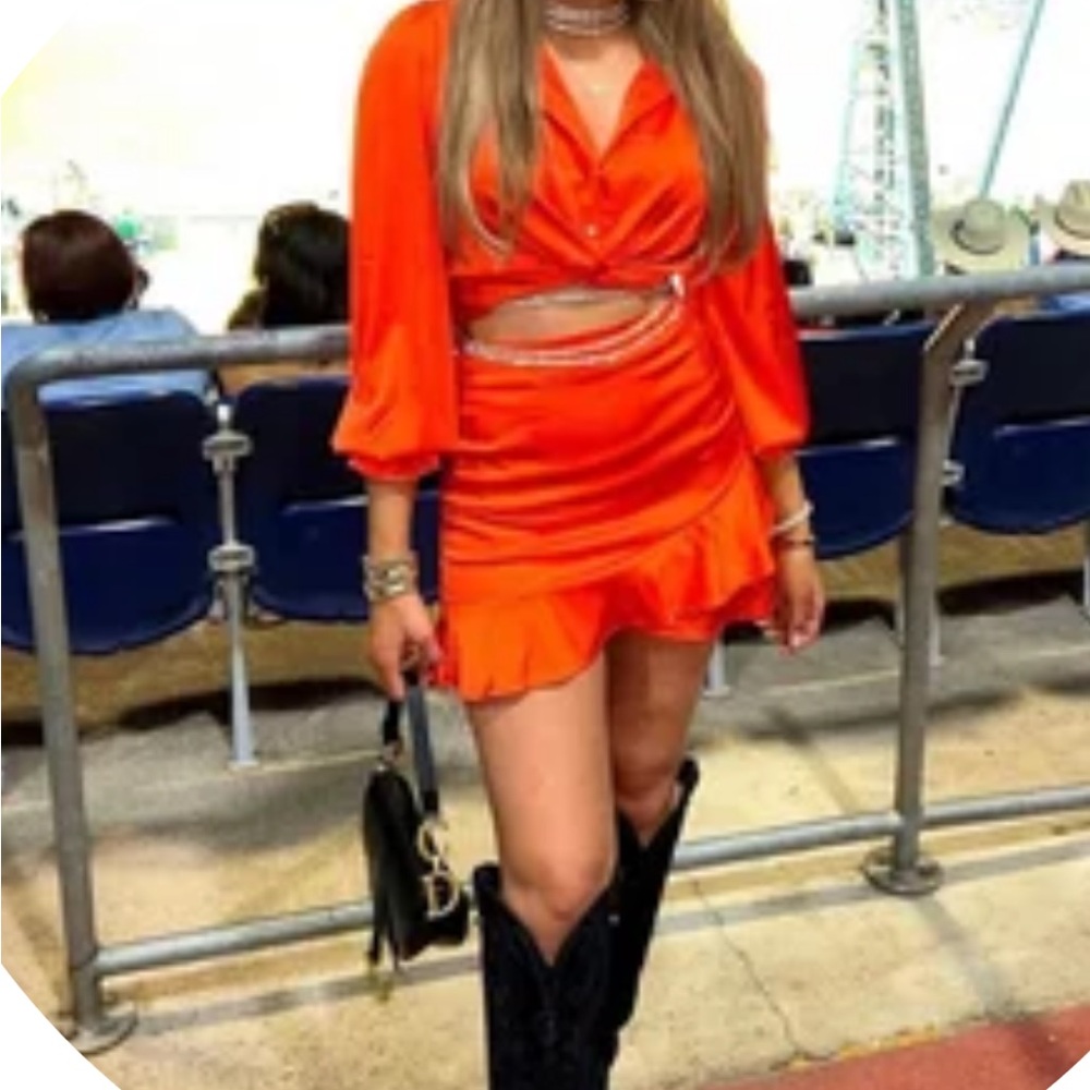 Vibrant Orange skirt